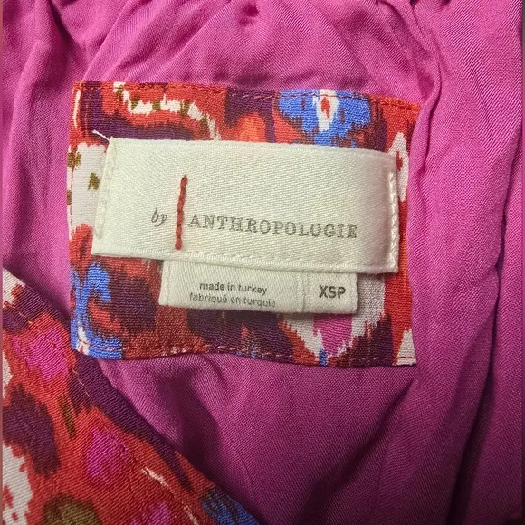 Anthropologie Robin Floral Ruffle Tiered Mini Dress Size XSP