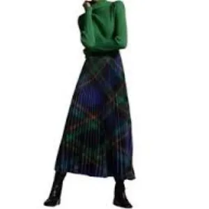 Anthropologie Women’s The Tamra Blue Pleated Maxi Skirt by Maeve size XS