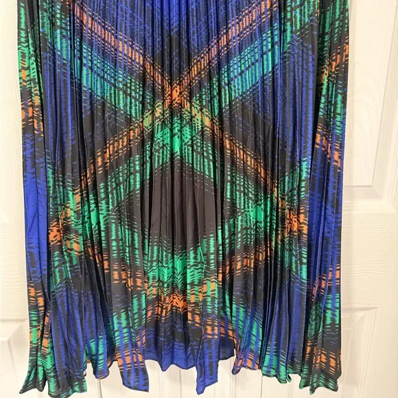 Anthropologie Women’s The Tamra Blue Pleated Maxi Skirt by Maeve size XS