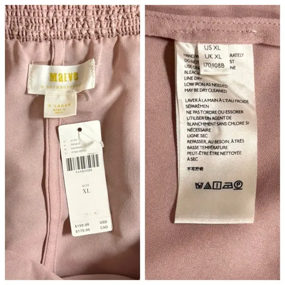 ANTHROPOLOGIE XL NWT MAEVE Shannon Embroidered Midi Skirt • Dusty Rose Floral