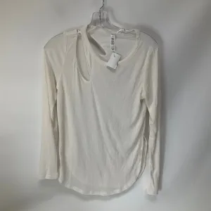 Athletic Top Long Sleeve Crewneck By Alo In Cream, Size: S