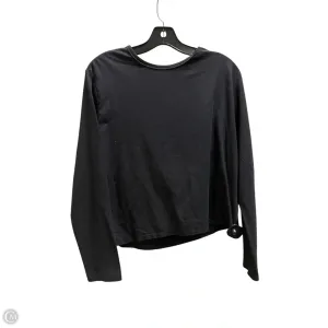 Athletic Top Long Sleeve Crewneck By Athleta In Black, Size: L
