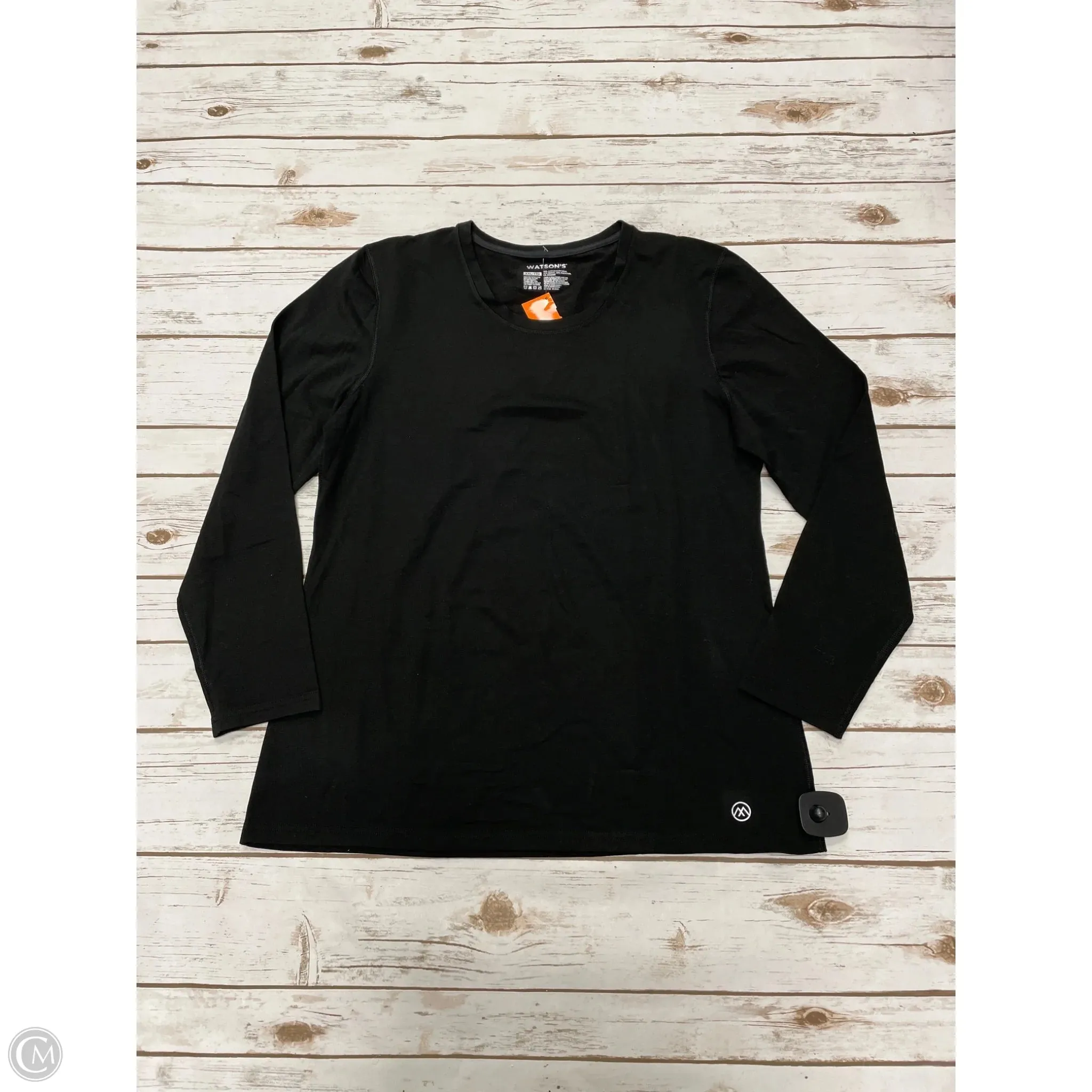 Athletic Top Long Sleeve Crewneck By Cme In Black, Size: Xxl