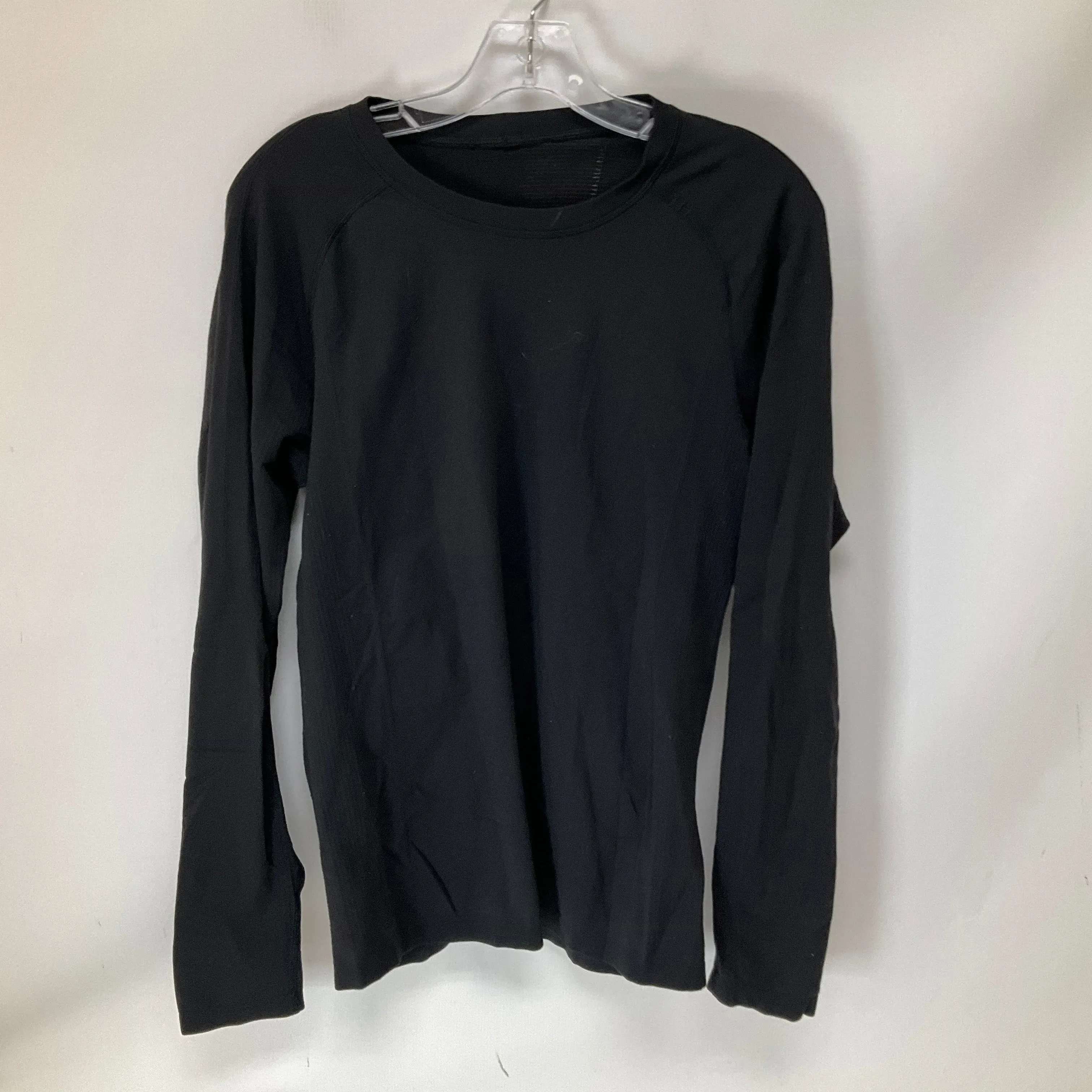 Athletic Top Long Sleeve Crewneck By Lululemon In Black, Size: 12