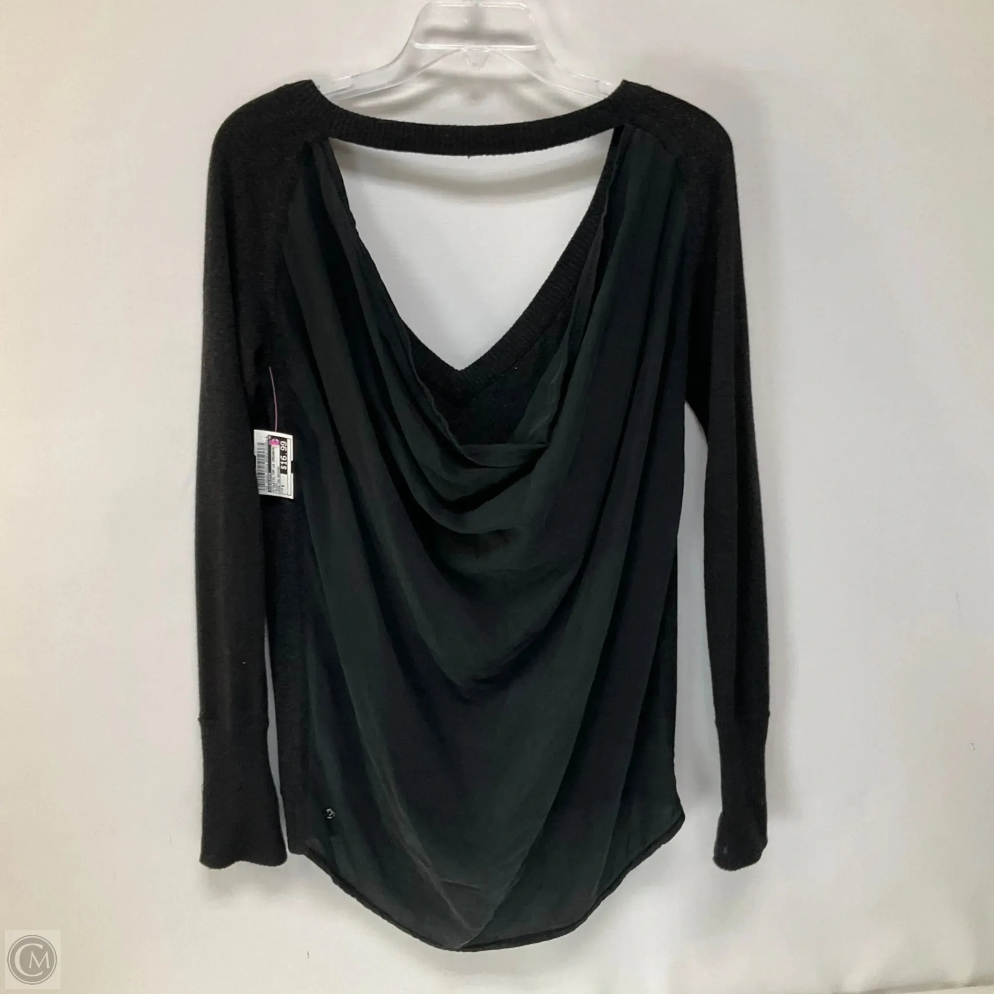 Athletic Top Long Sleeve Crewneck By Lululemon In Black, Size: 8