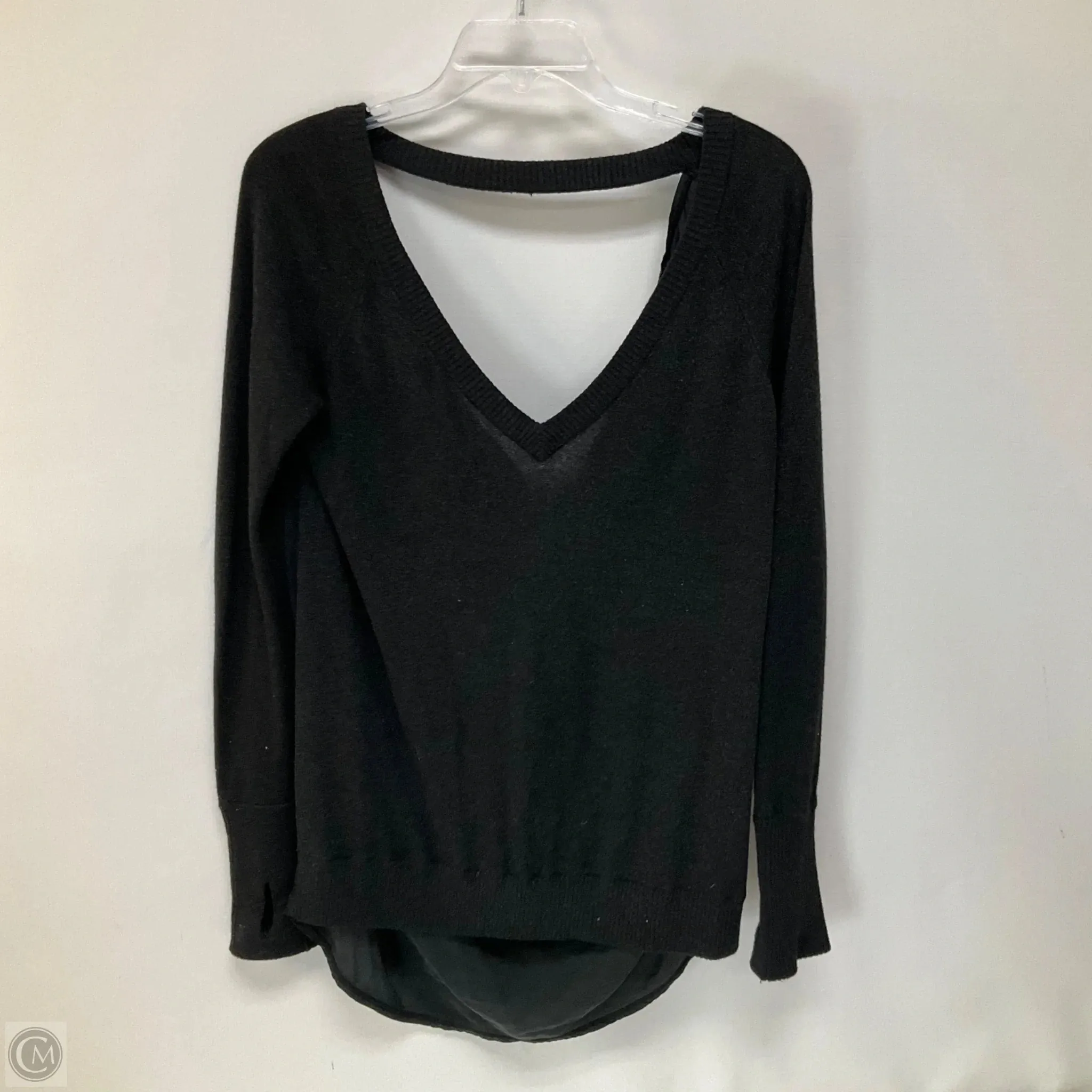 Athletic Top Long Sleeve Crewneck By Lululemon In Black, Size: 8