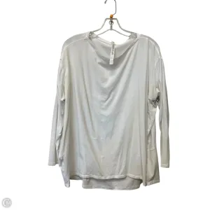 Athletic Top Long Sleeve Crewneck By Lululemon In White, Size: 10