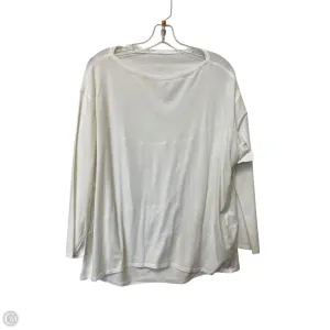 Athletic Top Long Sleeve Crewneck By Lululemon In White, Size: L