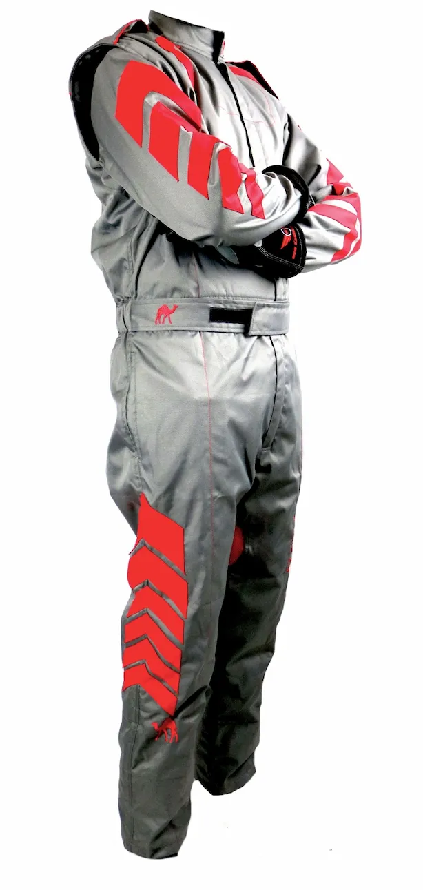 Aurora 2.0 Single Layer SFI 3.2A/1 Rated Fire Suit Gray/Red