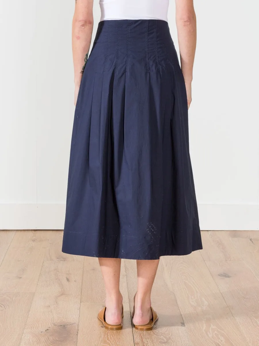 azalia pleated corset skirt - navy