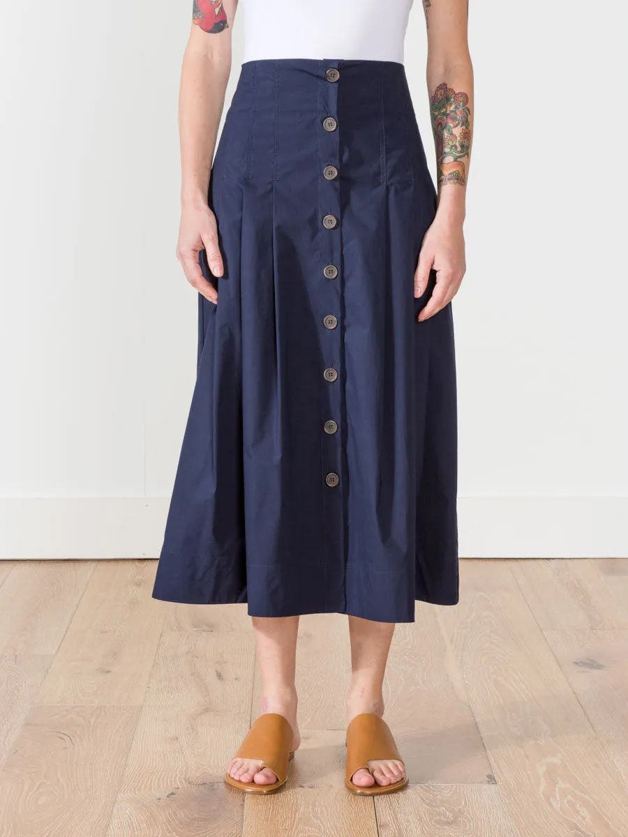 azalia pleated corset skirt - navy