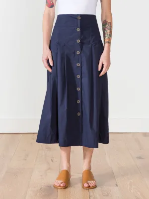 azalia pleated corset skirt - navy