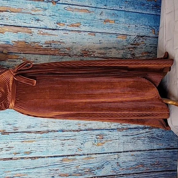 Baltic Born Andi Ribbed Velvet Wrap Dress