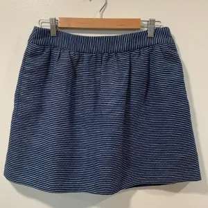 BANANA REPUBLIC navy stripped pleated A-line mini skirt