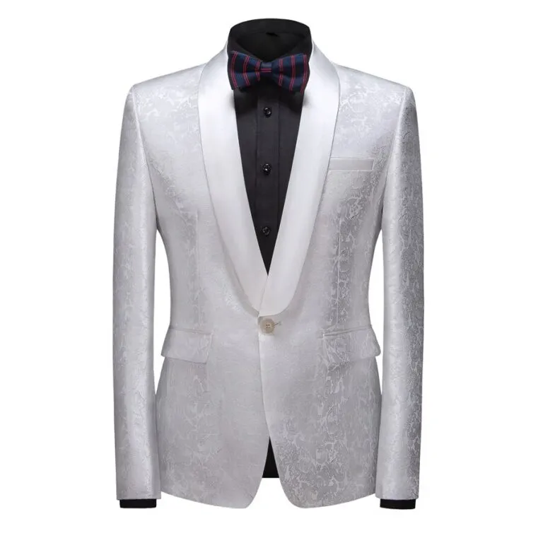 Bespoke Slim Fit Shawl Lapel One Button Wedding Tuxedo
