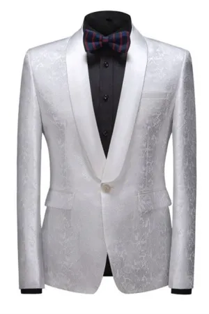 Bespoke Slim Fit Shawl Lapel One Button Wedding Tuxedo