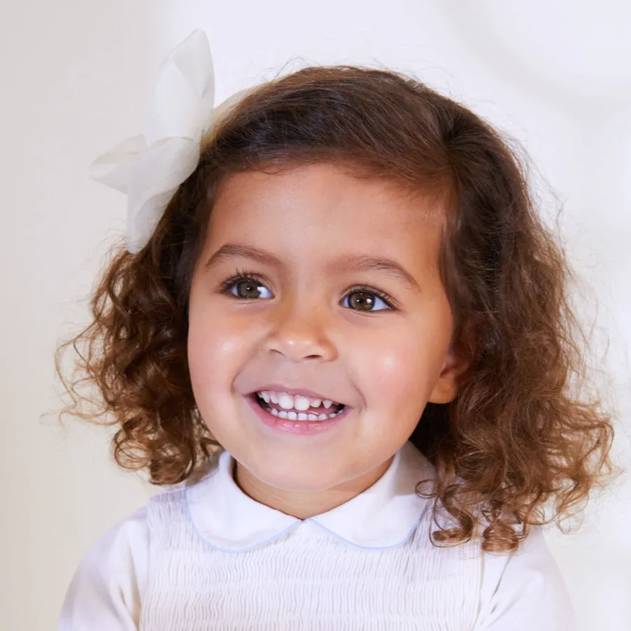 Big Bow Tulle Clip in Ivory