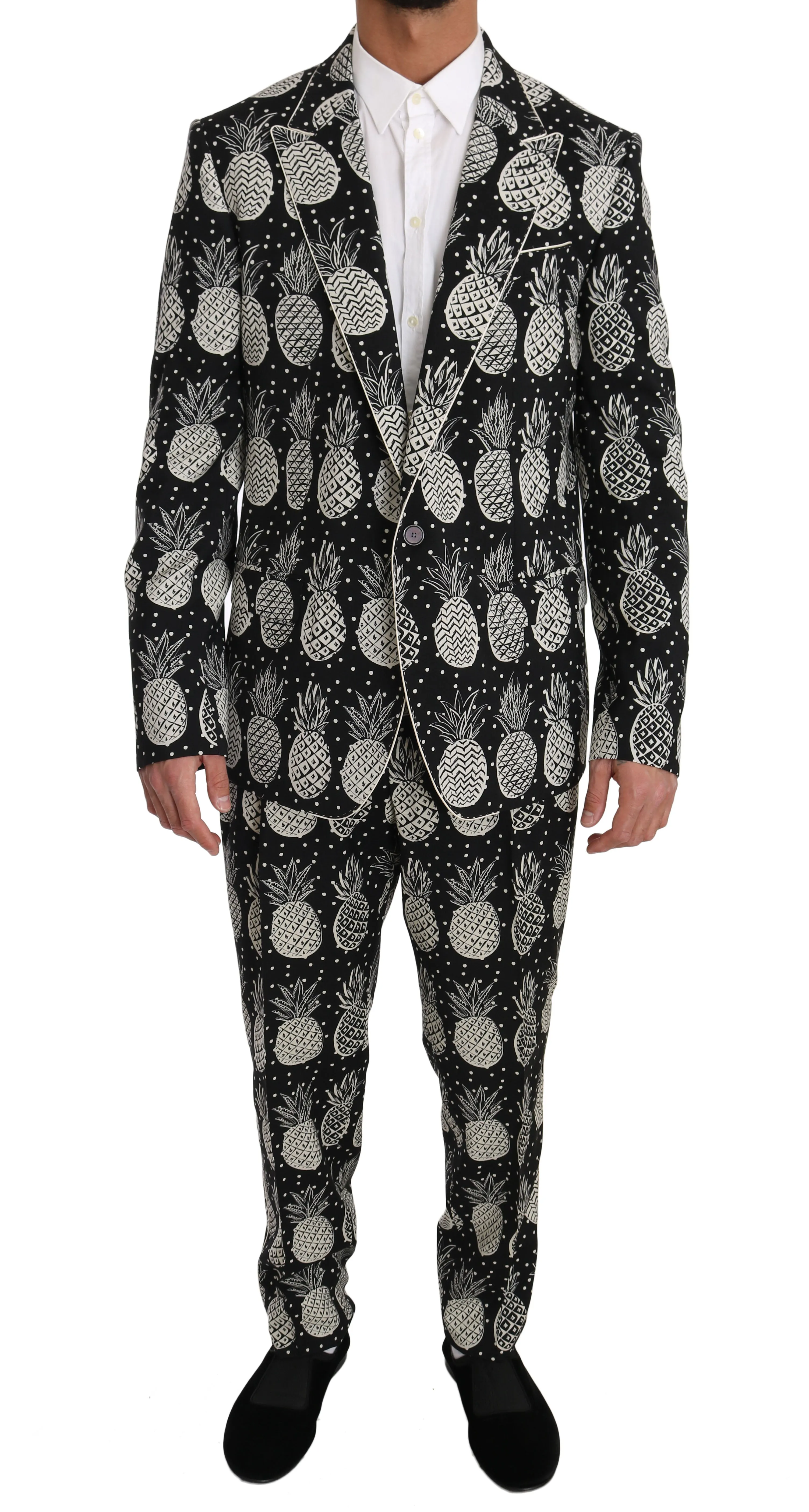 Black Wool Pineapple 2 Piece Slim