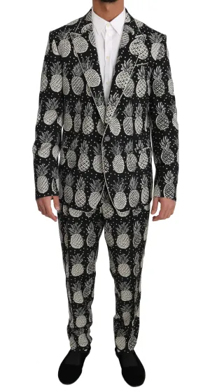 Black Wool Pineapple 2 Piece Slim