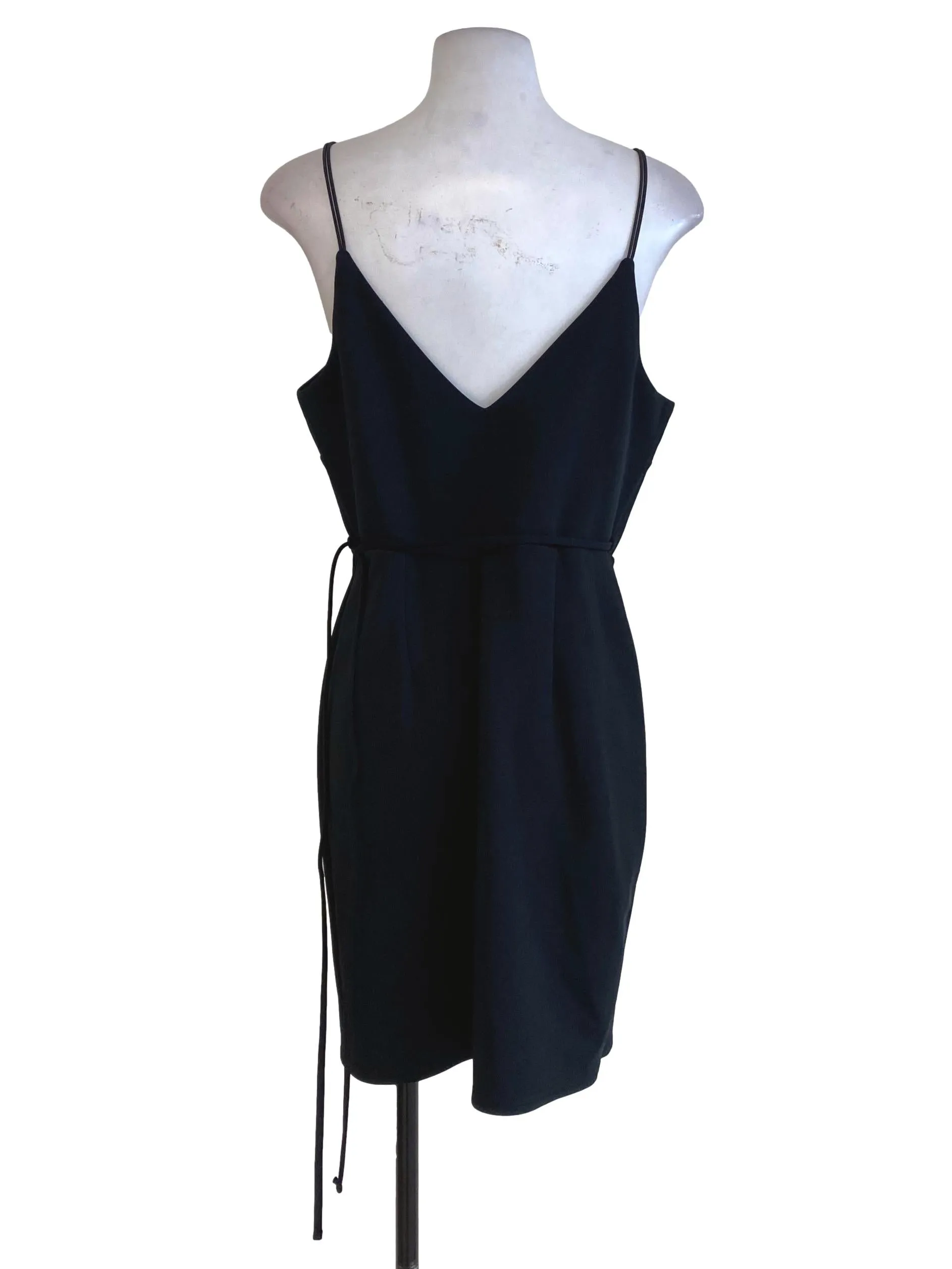 Black Wrap Mini Dress