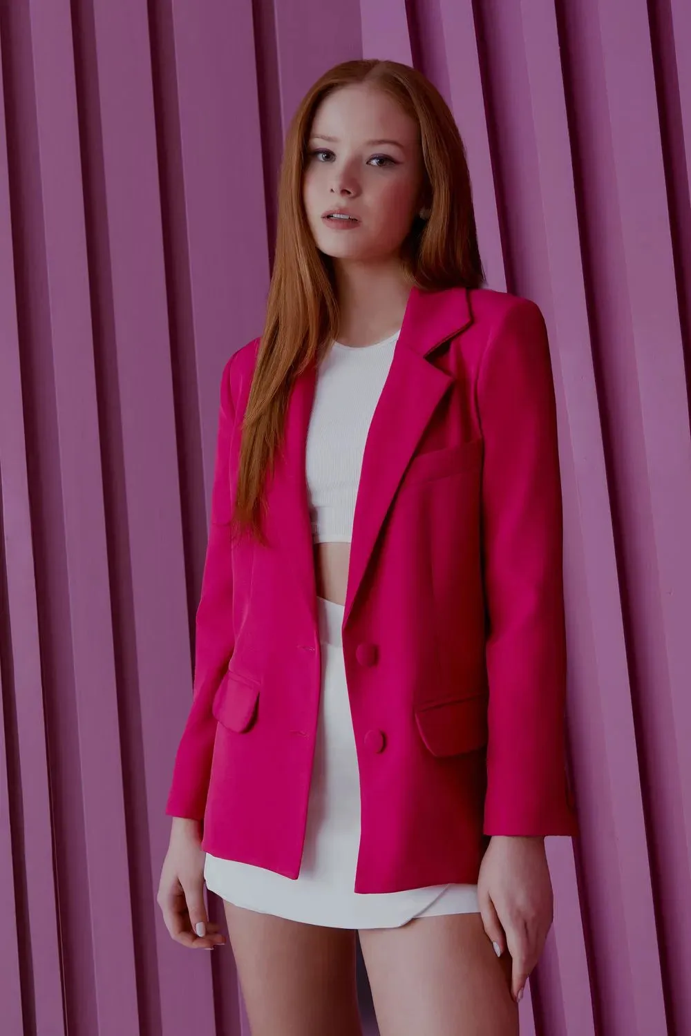 BLAZER DAMASK ROSE