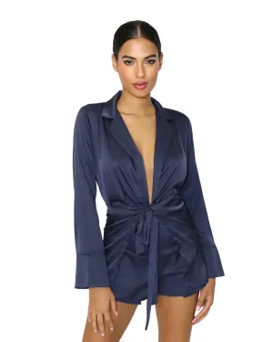 Blazer Short Set - Blue Steel
