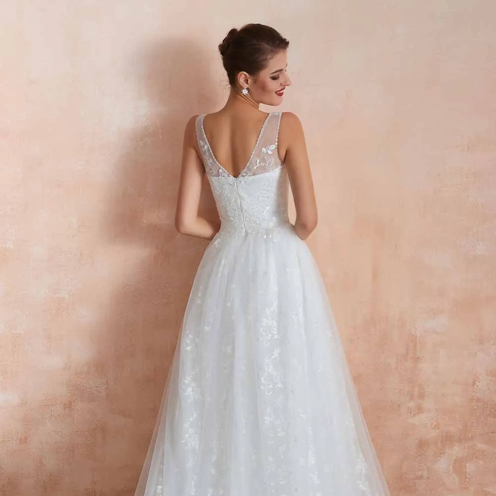 Bohemian Lace A-line Wedding Dress EN3418