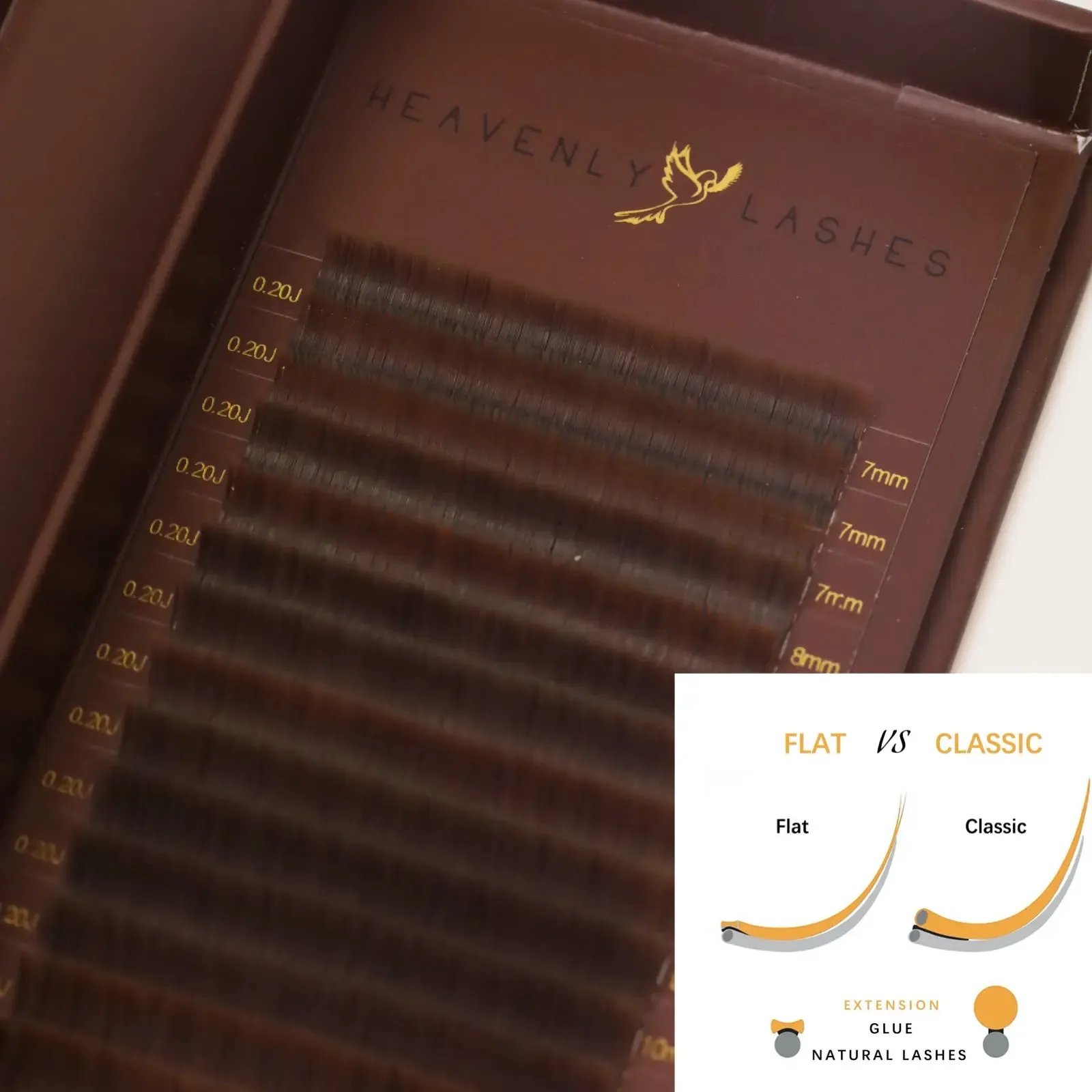 Bottom lashes Cocoa Flat * Double Tips*