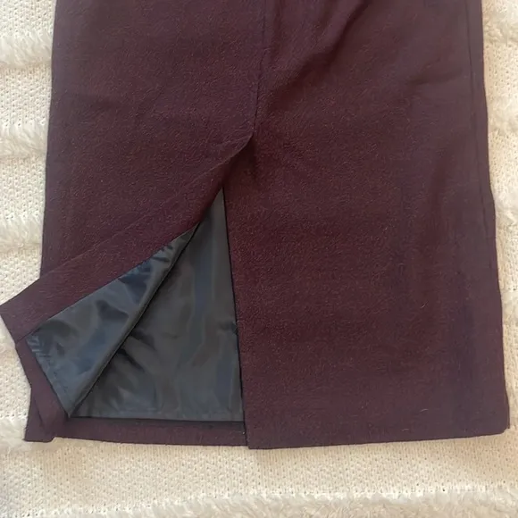 Briggs Skirt Maxi wine burgundy slit lined Christmas holidays women’s size 14