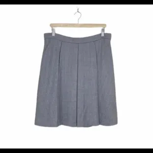 Brooks Brothers Box Pleated Herringbone Wool Blend Skirt