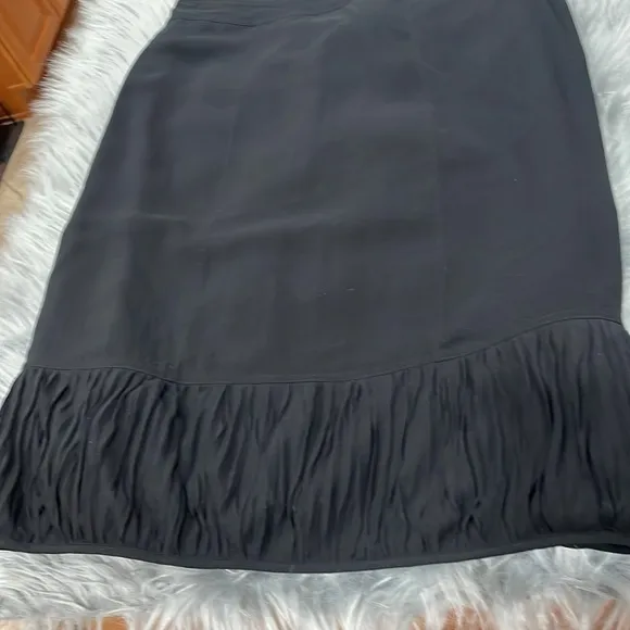 Burberry London Womens Bubble Hem Pleated Skirt Black Size 6