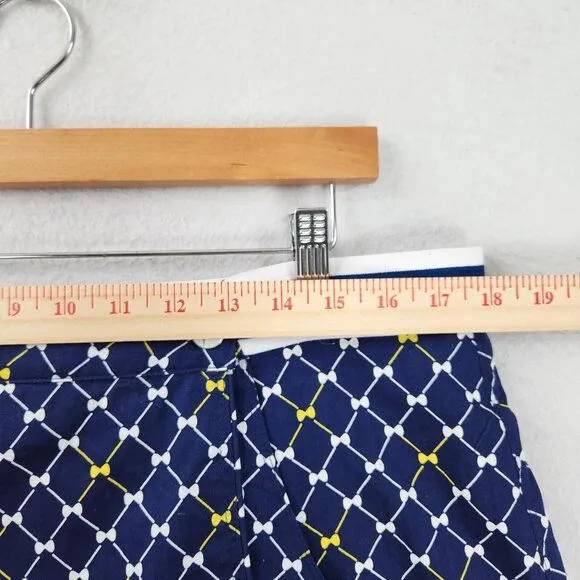 BURU Skirt Womens Extra Large Blue Bows Yellow Reversible Tennis A Line Mini NEW