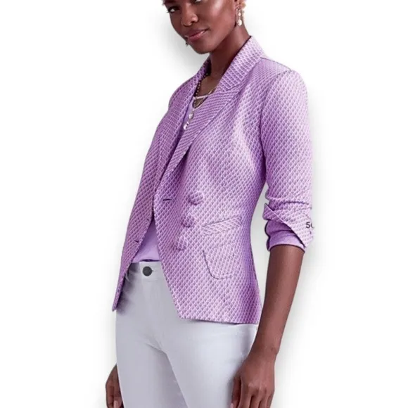 CAbi Imperial Blazer Size M Lavender Lilac Jacket Soft and Comfy Brand New!