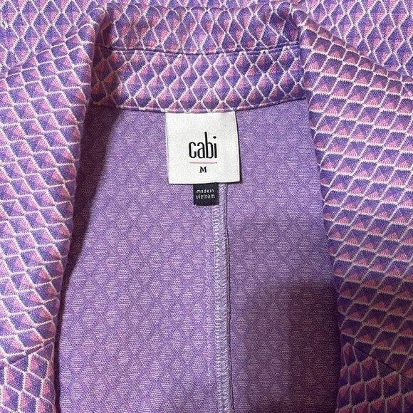 CAbi Imperial Blazer Size M Lavender Lilac Jacket Soft and Comfy Brand New!