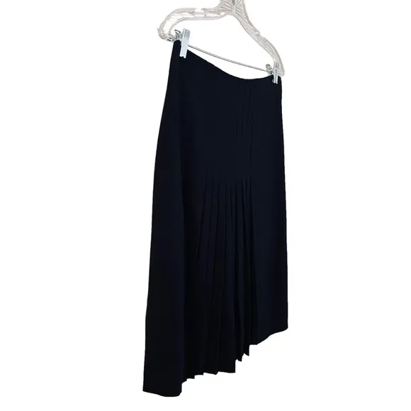 Carlisle Classic Black Front Pleated Fit &amp; Flare Style Lined Skirt Size 10