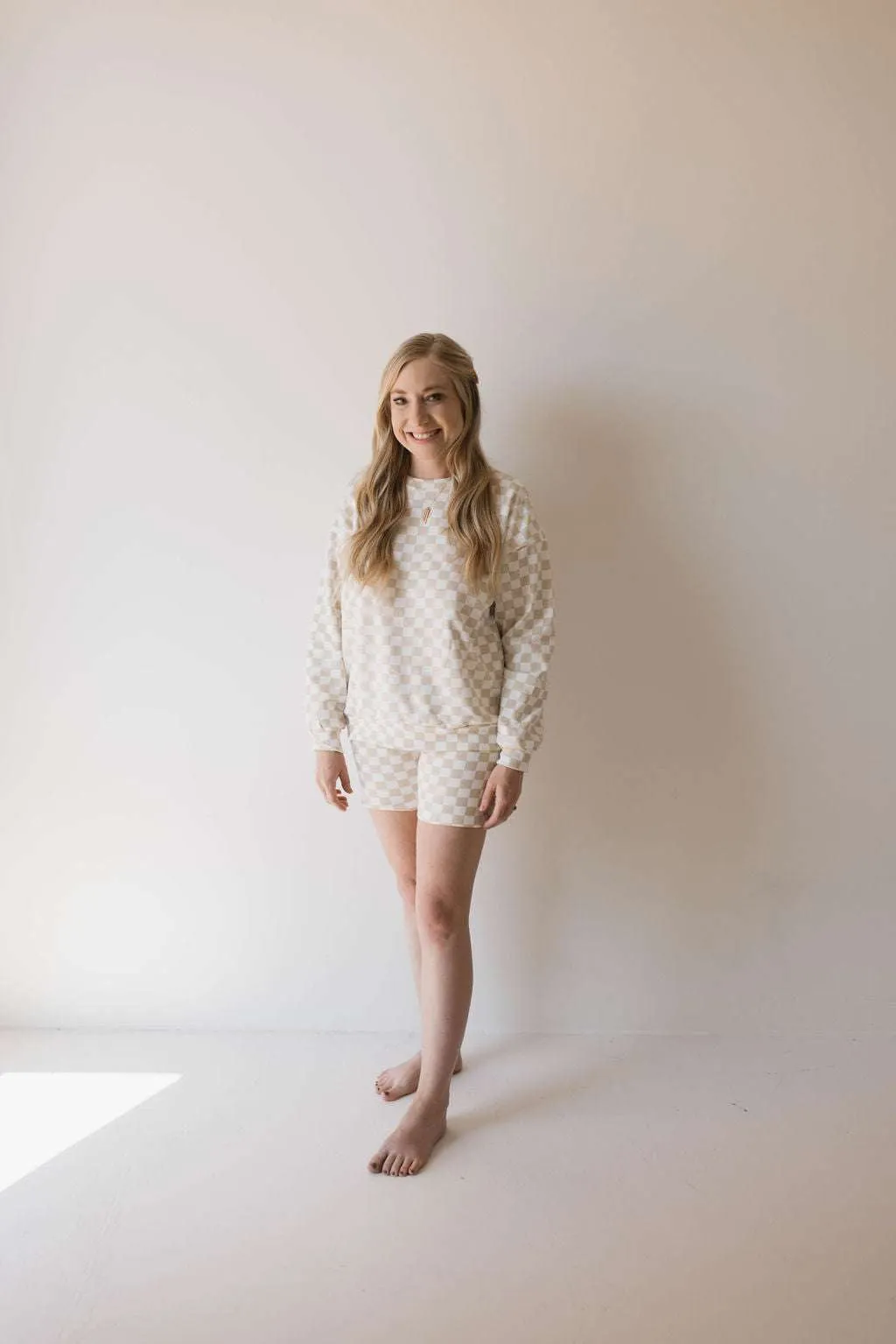 Chai Checkerboard | Long Sleeve Short Set