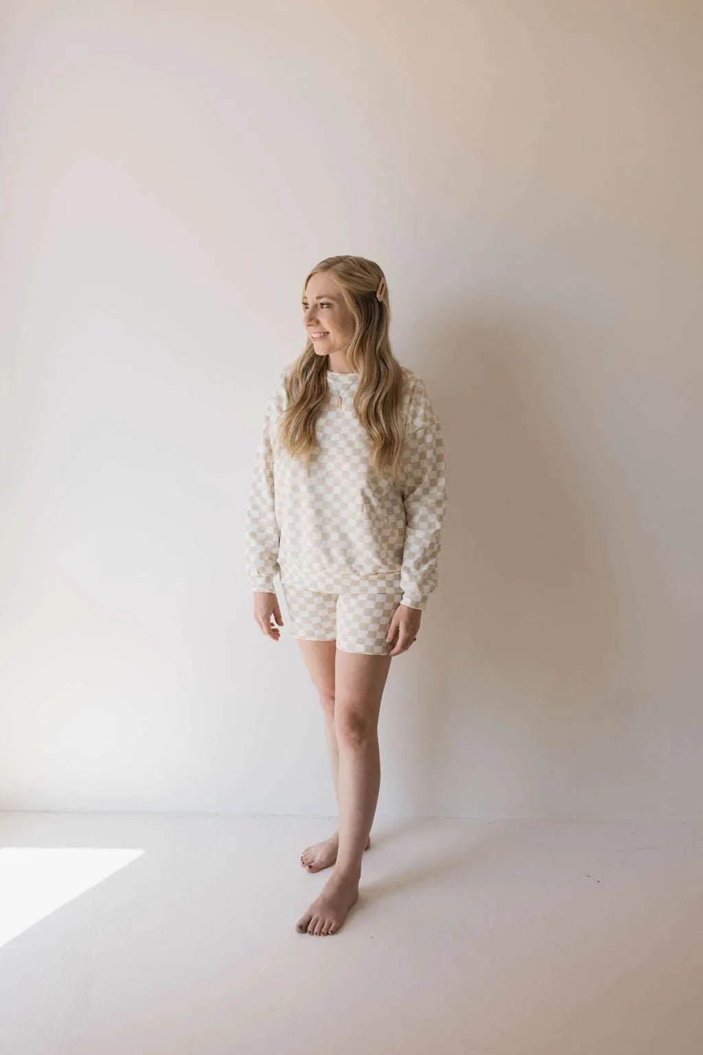 Chai Checkerboard | Long Sleeve Short Set