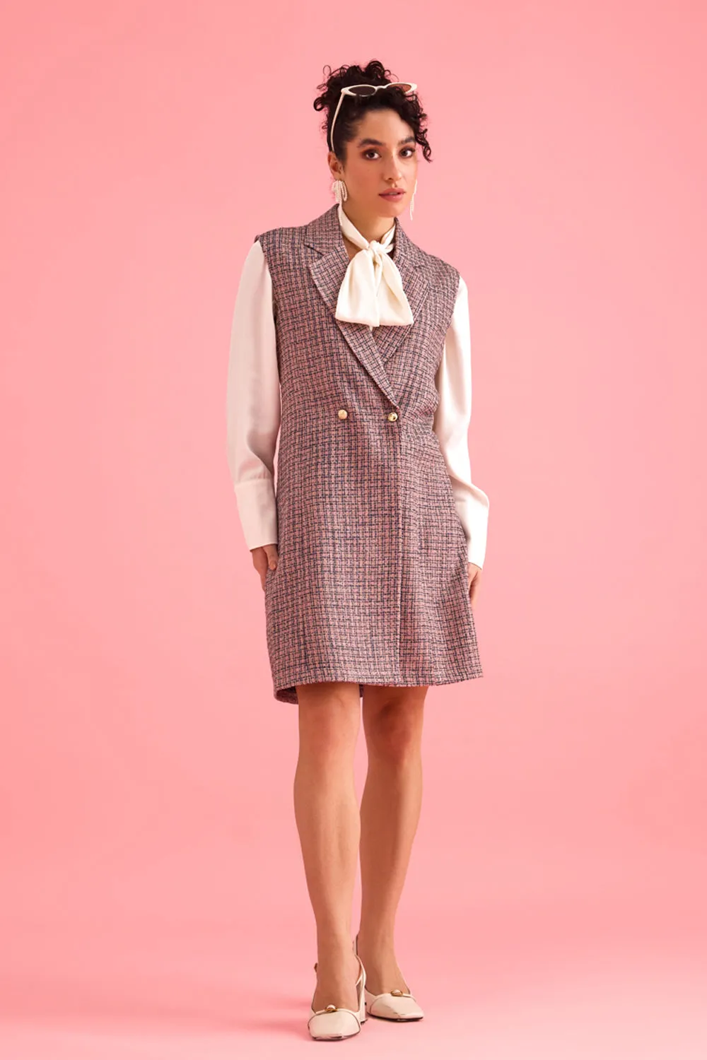 Champagne Blue Blazer Dress