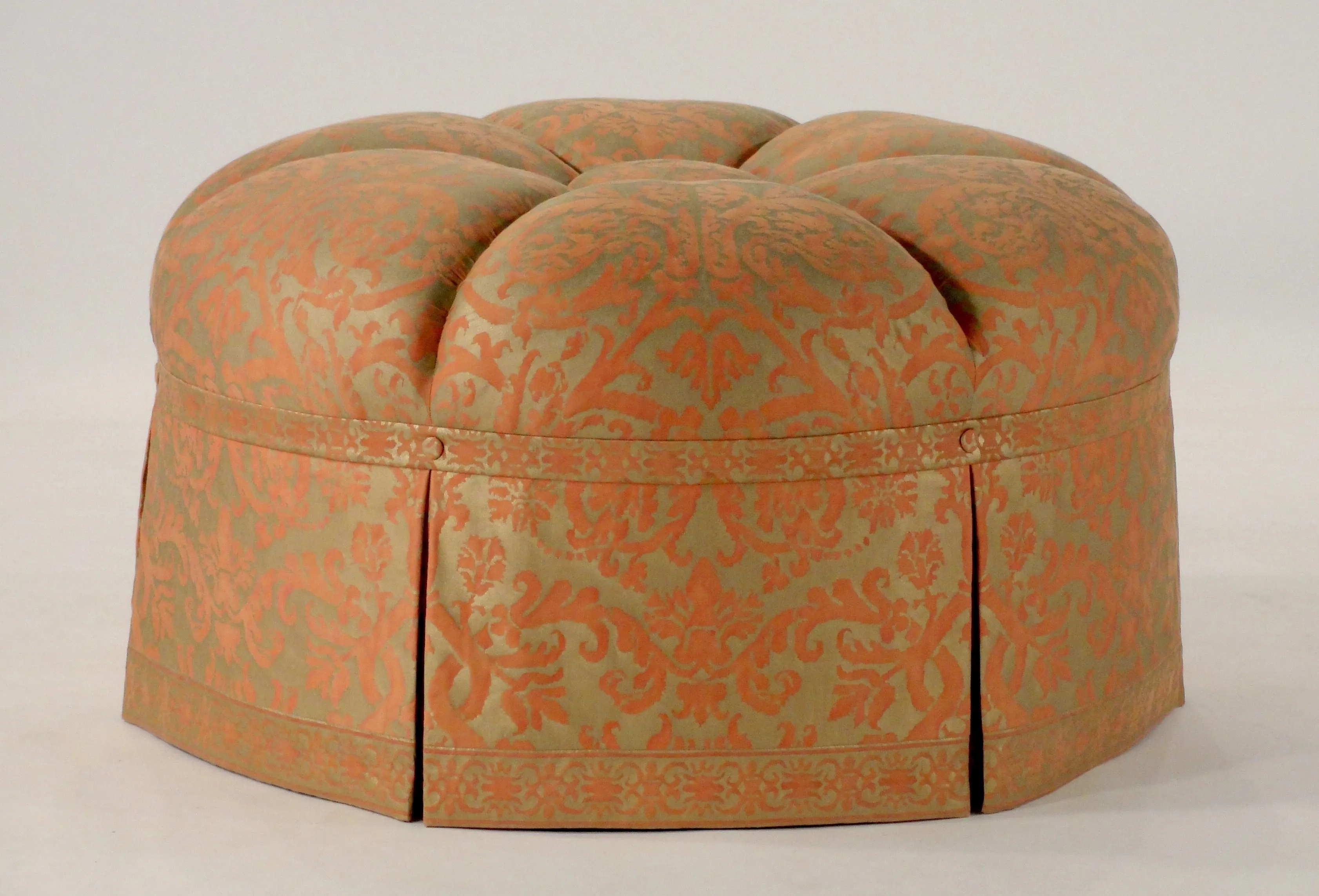 Channeled Round Ottoman