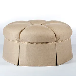 Channeled Round Ottoman
