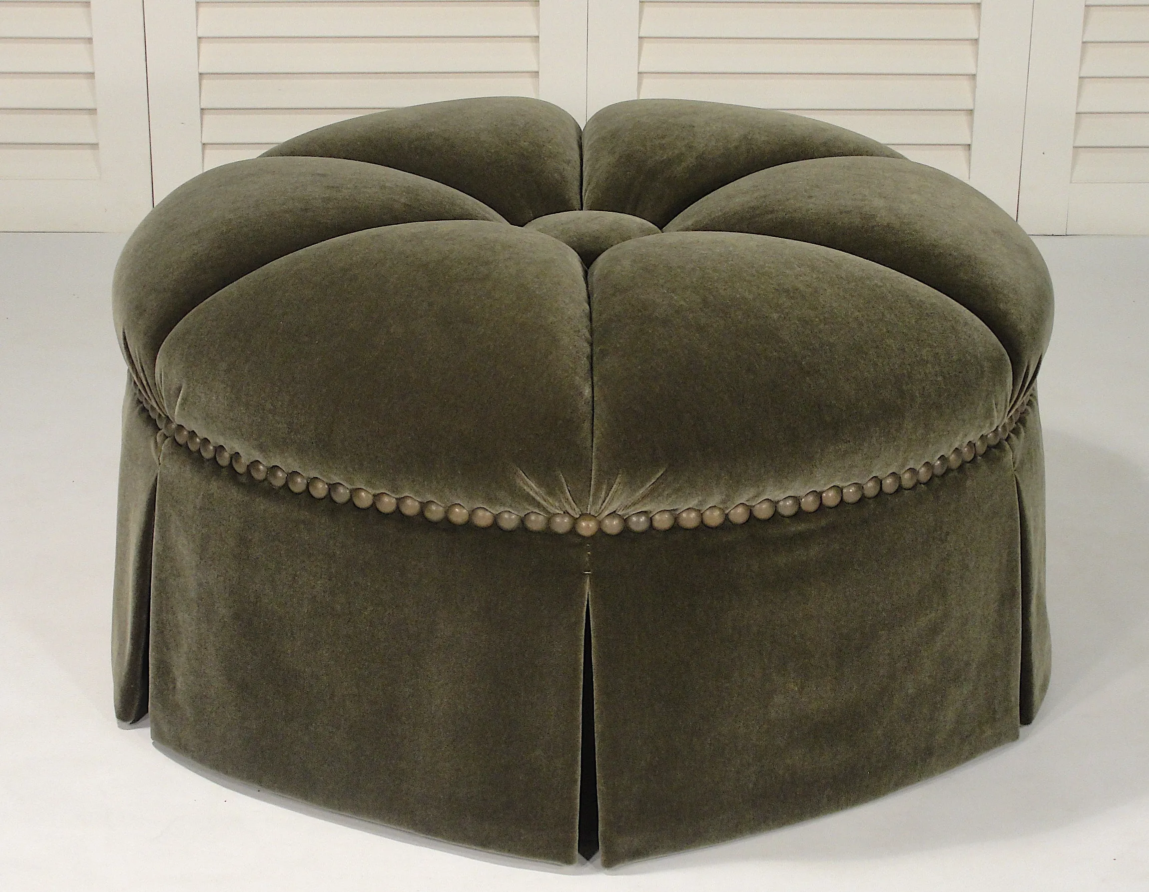 Channeled Round Ottoman