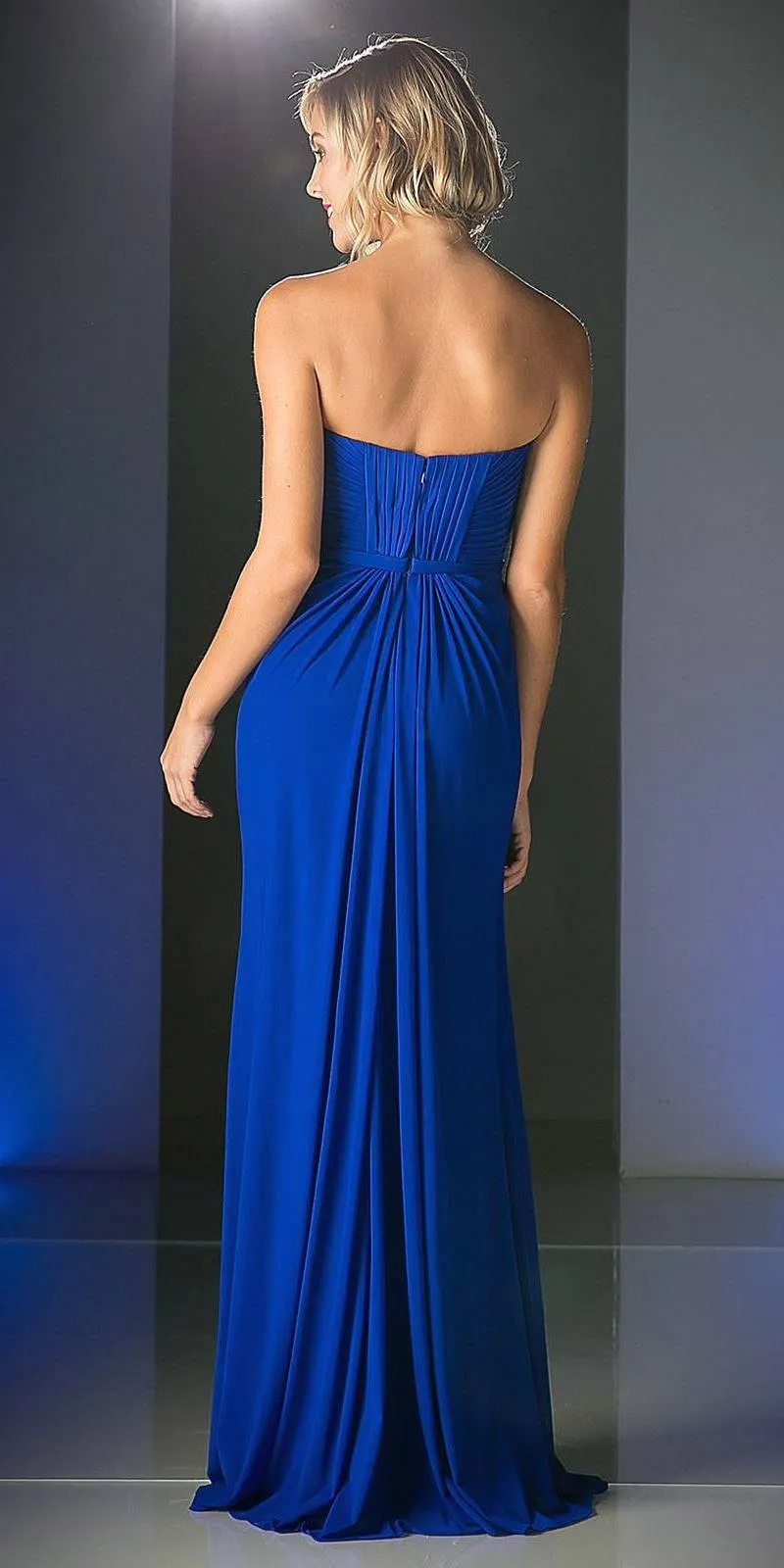 Cinderella Divine 601 Strapless Sweetheart Chiffon Semi Formal Dress