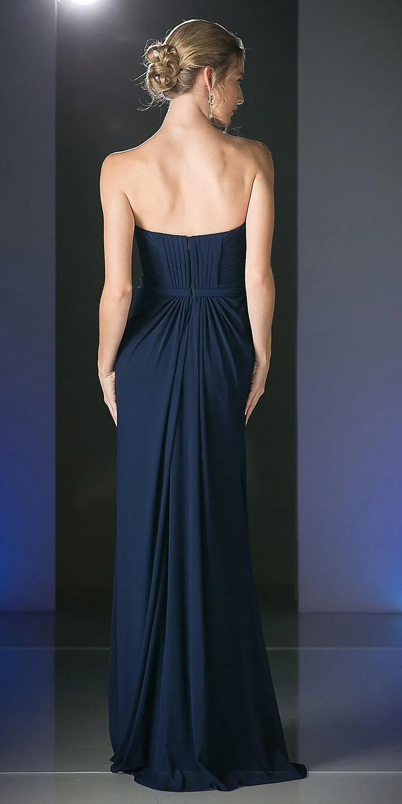 Cinderella Divine 601 Strapless Sweetheart Chiffon Semi Formal Dress