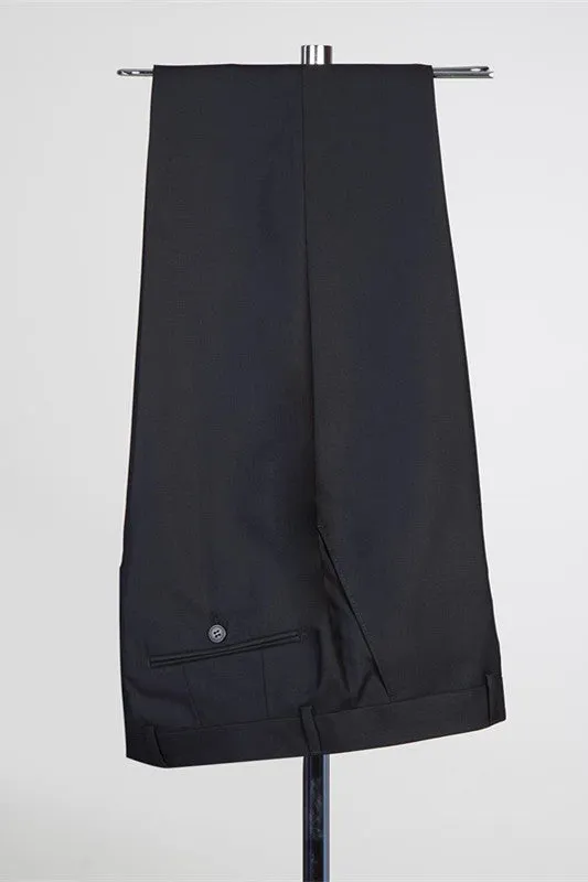 Classic Black Peaked Lapel Classy Men Suits for Prom