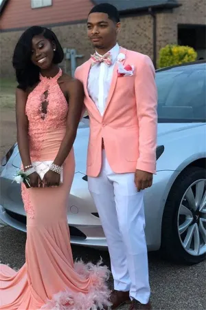 Classic One Button Slim Fit Shawl Lapel Prom Outfits Online