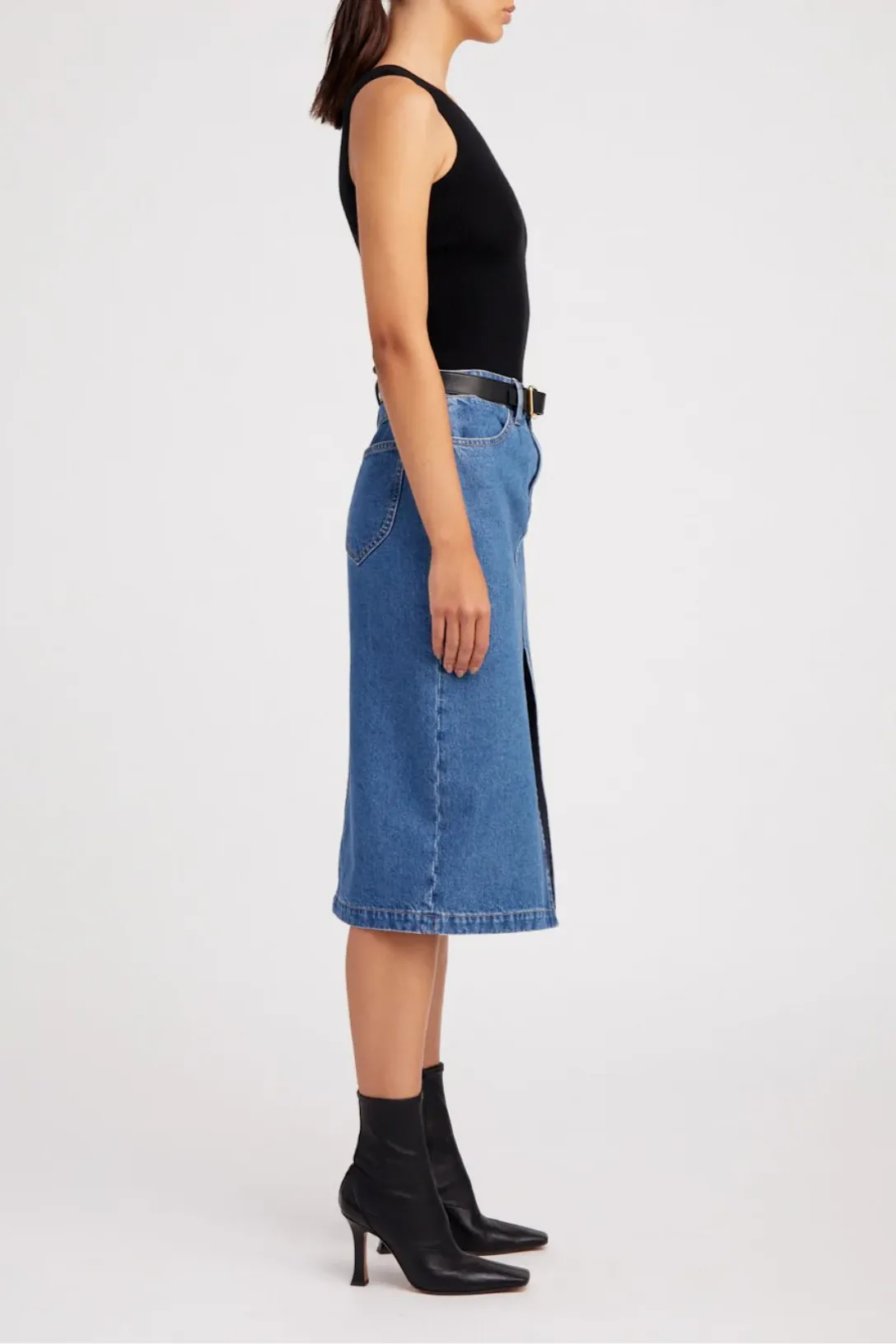 Coco Denim A-Line Pencil Skirt | Classic Blue