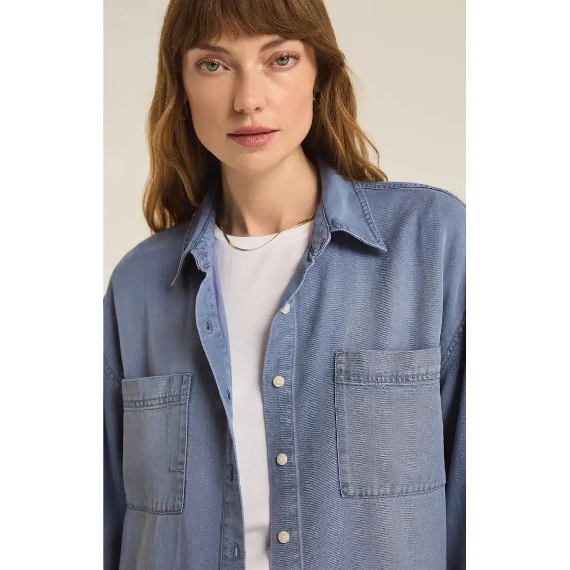 COLBIE CHAMBRAY TOP