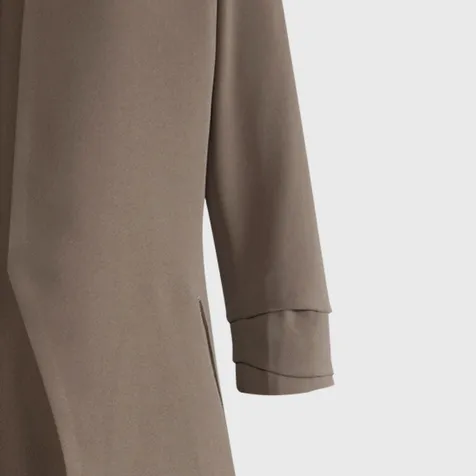 Collarless Blazer, Sepia