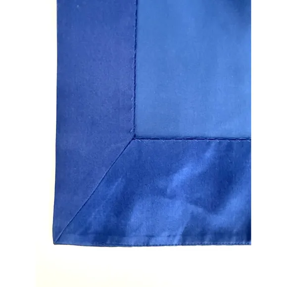COS A-Line Midi Skirt 10 Royal Blue Silk Lyocell Side-Zip Unlined Rear Slit