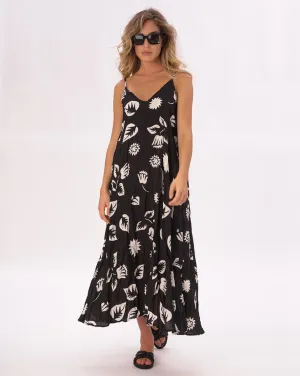Crinkled Maxi Floral Slip Dress